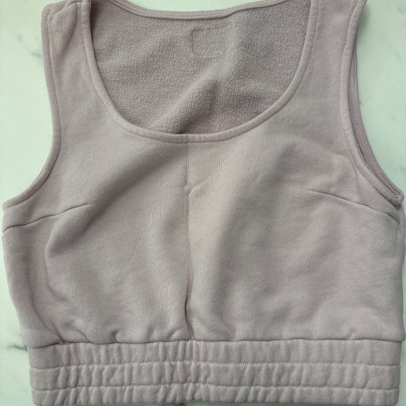 Daily Drills lady bird (lilac color) sleeveless crop French Terry - Picture 1 of 5
